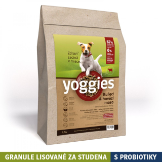 YOGGIES granule kuřecí+hovězí 2 kg