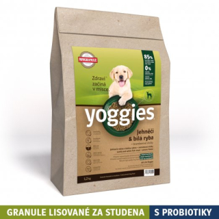 YOGGIES minigranule jehněčí+bílá ryba 2 kg