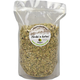 HOVĚZÍ a KUŘECÍ sušený BARF 800g