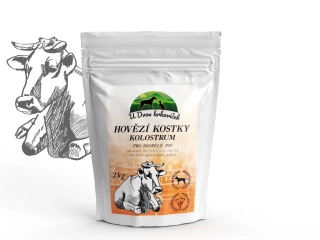 Kostky s hovězí svalovinou a rýží + kolostrum 2kg