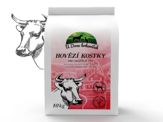 Kostky s hovězí svalovinou a rýží 10 kg