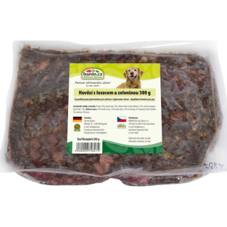 HOVĚZÍ komplet S LOSOSEM a ZELENINOU 500 g