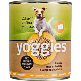 YOGGIES konzerva krůtí s batáty 800 g