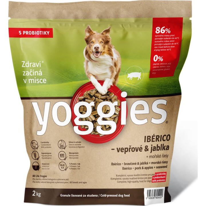 YOGGIES granule IBERICO vepřové maso s jablky 2 kg